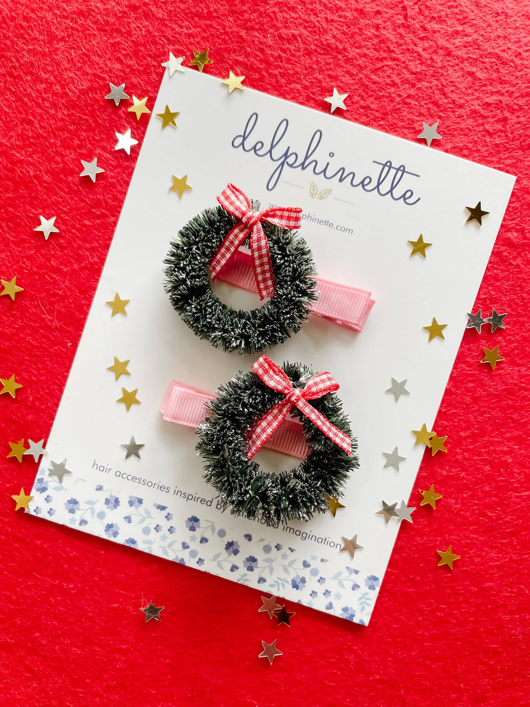 Christmas Wreath Hair Clip Set