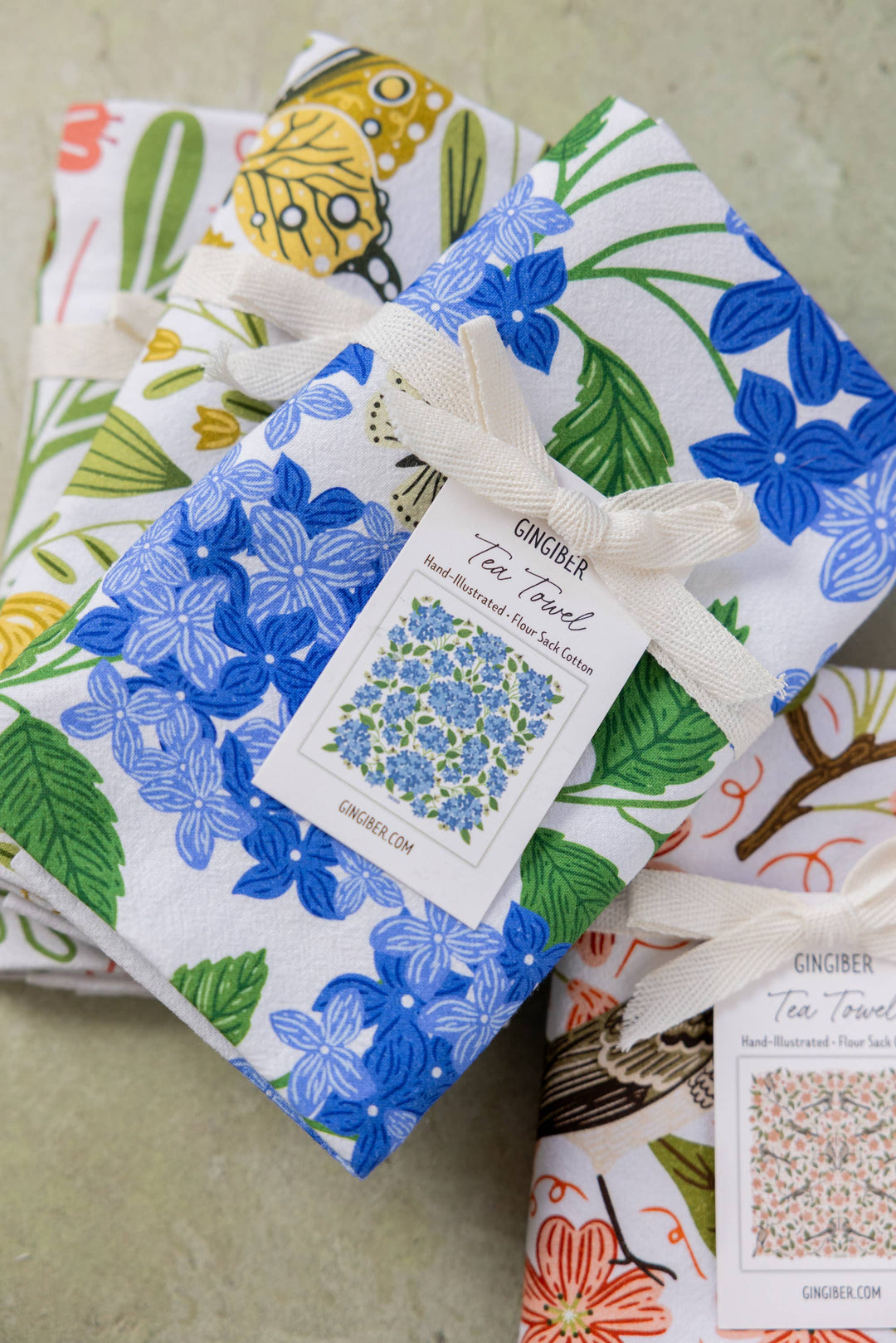 Blue Hydrangeas Tea Towel