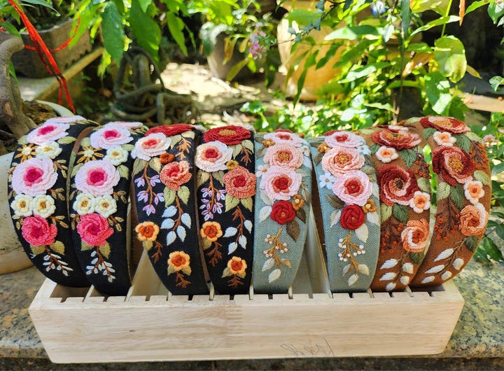 Fall 3D Embroidered Headband