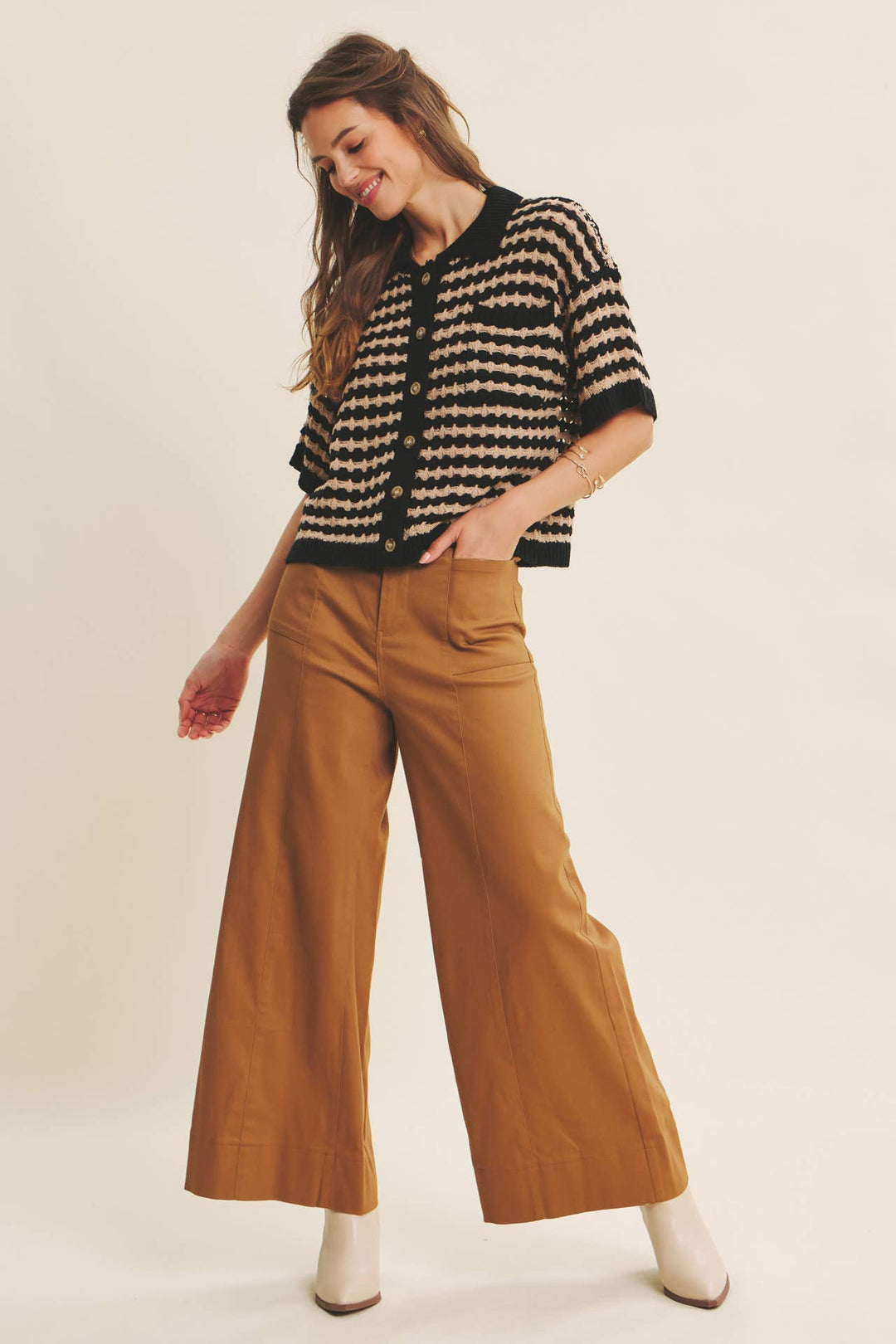 Everyday Essential Stretchy Wide-Leg Pants -2 Colors