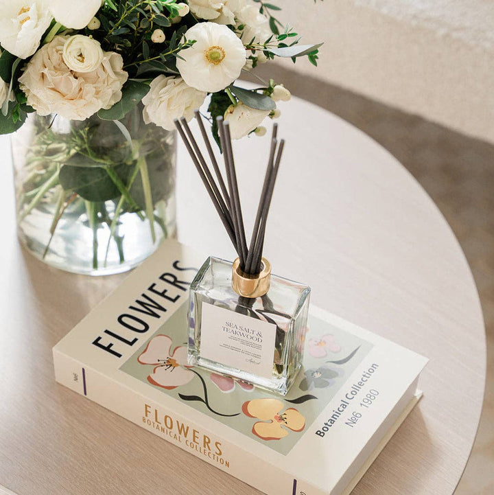 Sea Salt &amp; Teakwood Luxury Candle, Made in Michigan