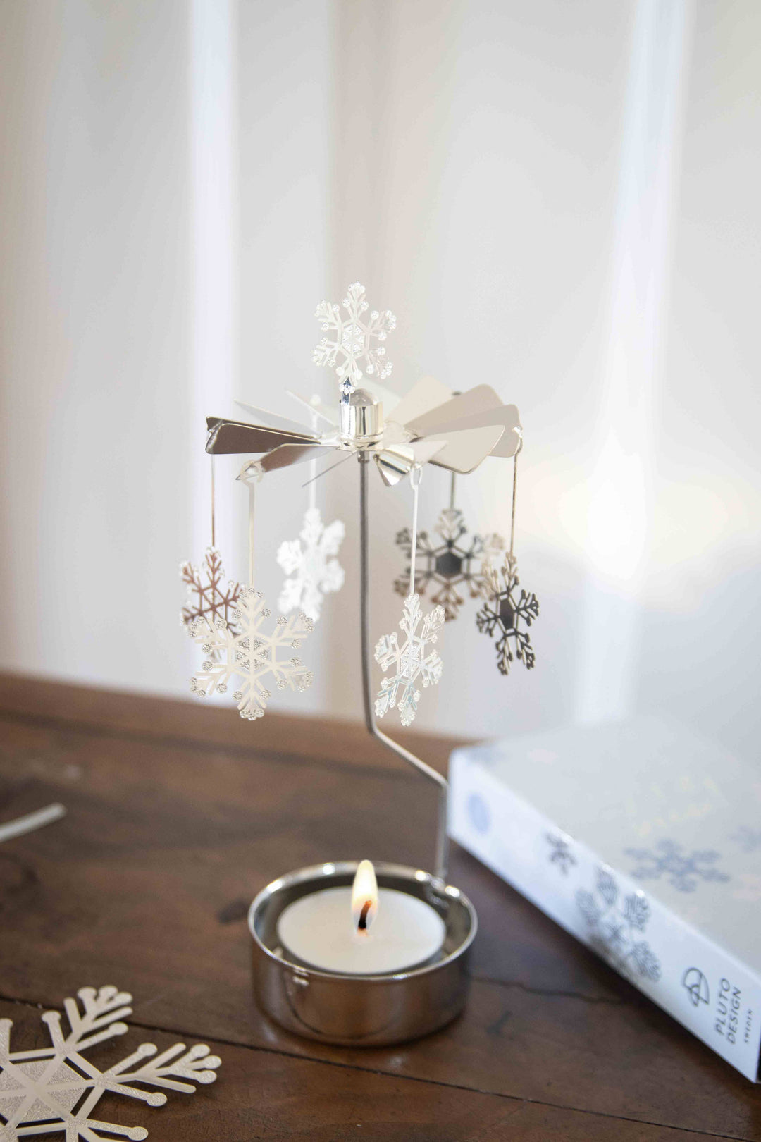 Let It Snow Rotary Candleholder