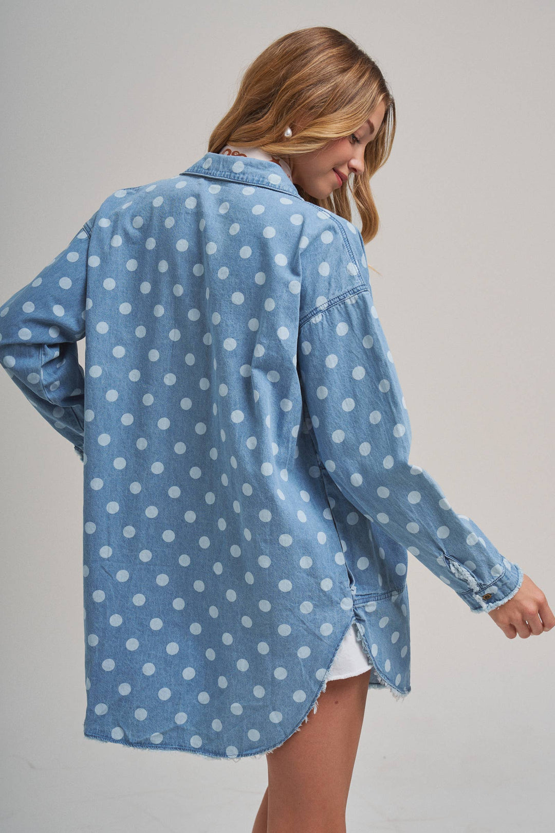 Polka Dot Button Down