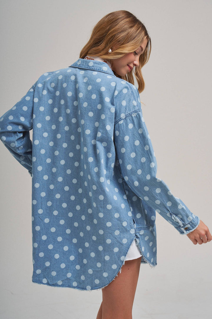 Polka Dot Button Down