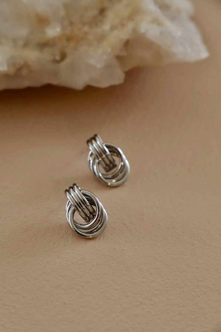 Trinity Knot Studs in Silver
