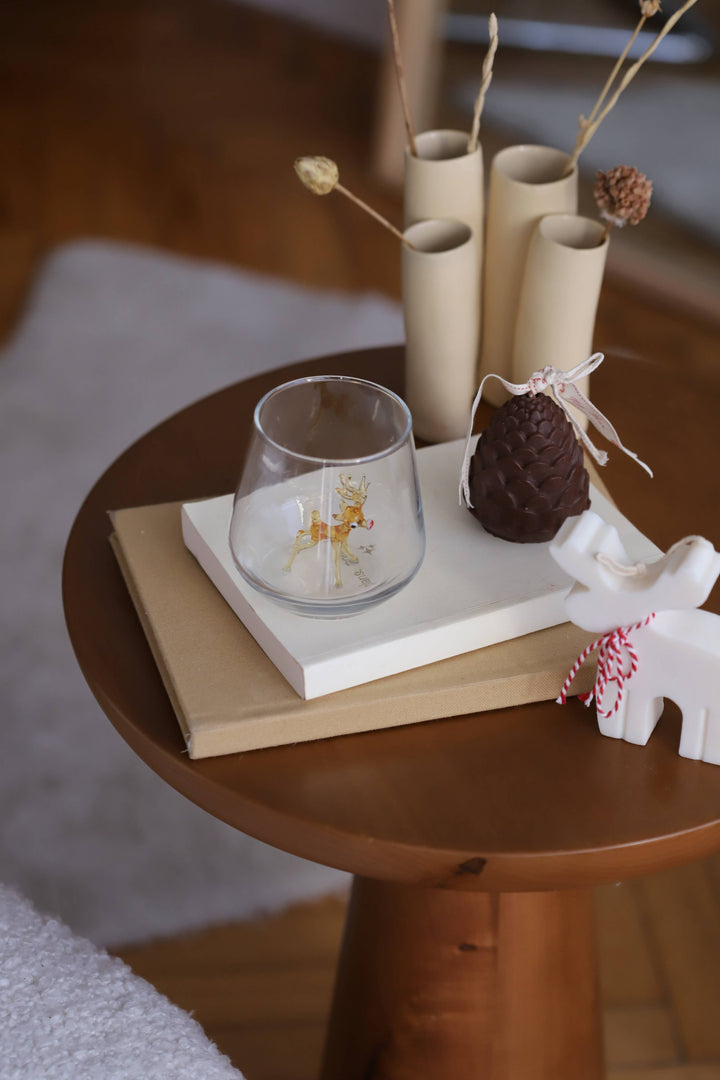 Rudolph Figurine Drinking Glass