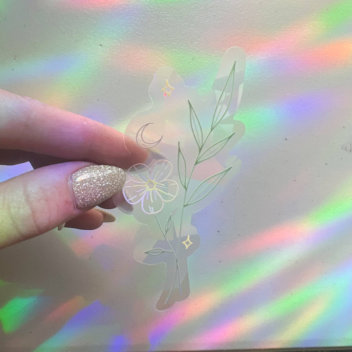 Moon Flower Leaf Vinyl Suncatcher Decals