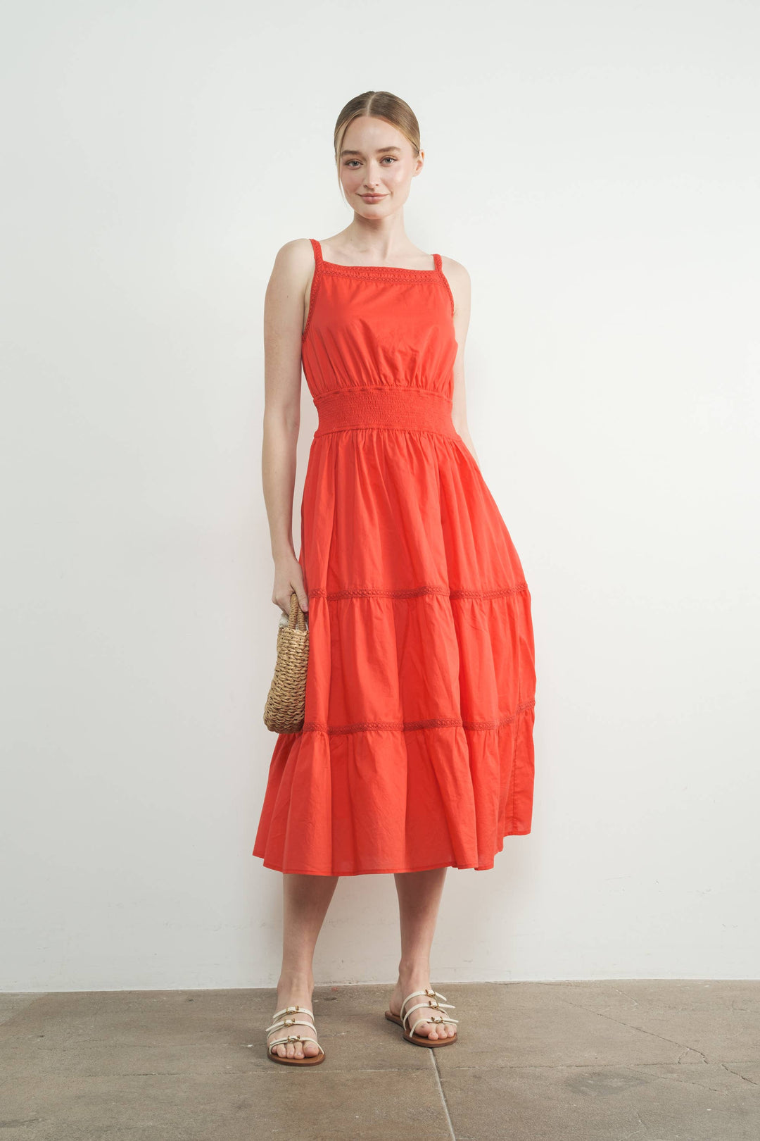 Poppy Lace Trim Dress