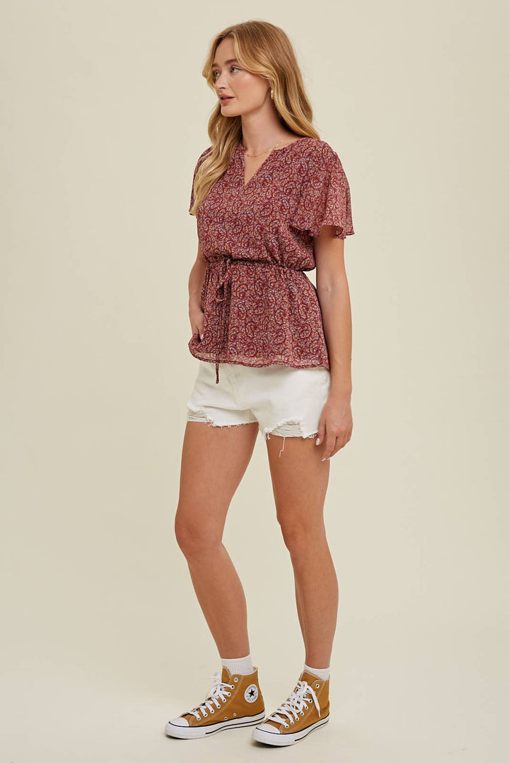 Floral Peplum Blouse