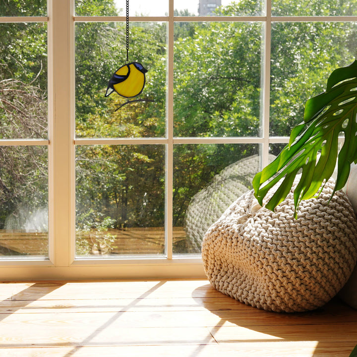 Bird Stained Glass Suncatcher, 4 Colors
