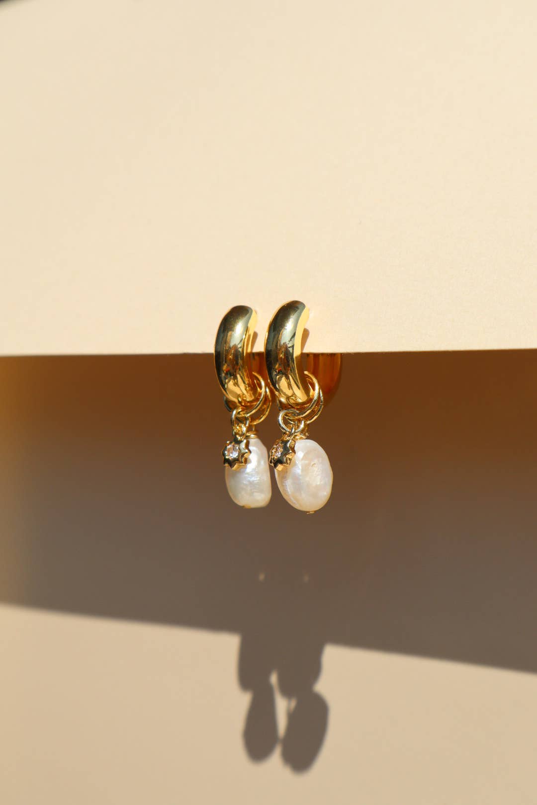 Coastal Pearl Charm Earrings
