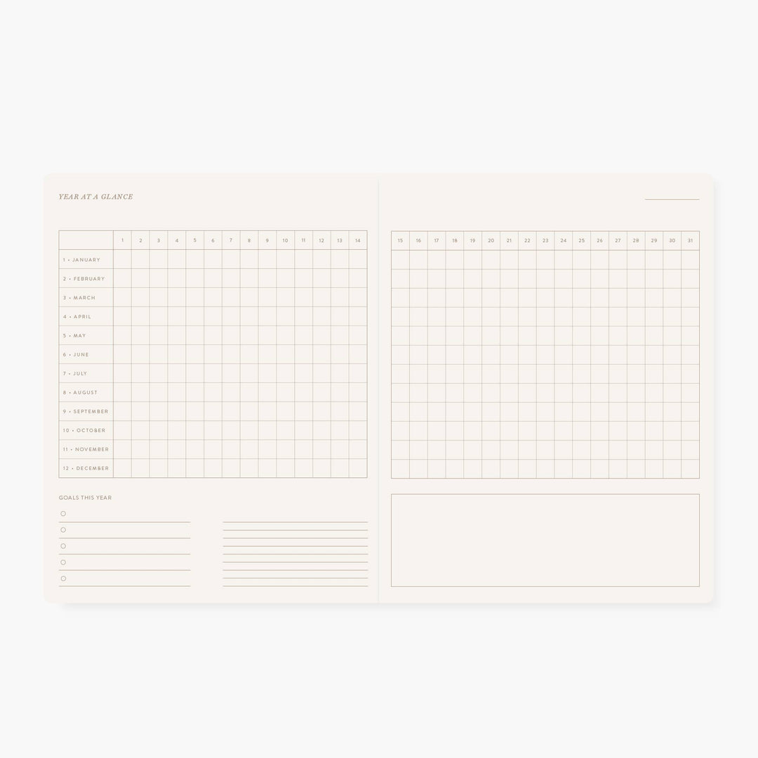 Camellia Undated Monthly Planner