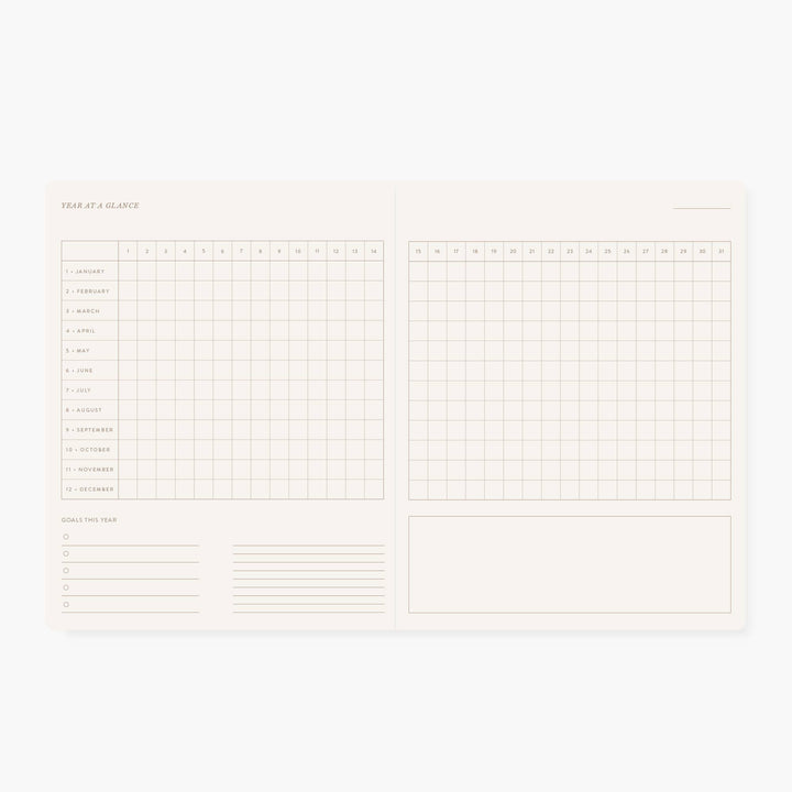 Camellia Undated Monthly Planner