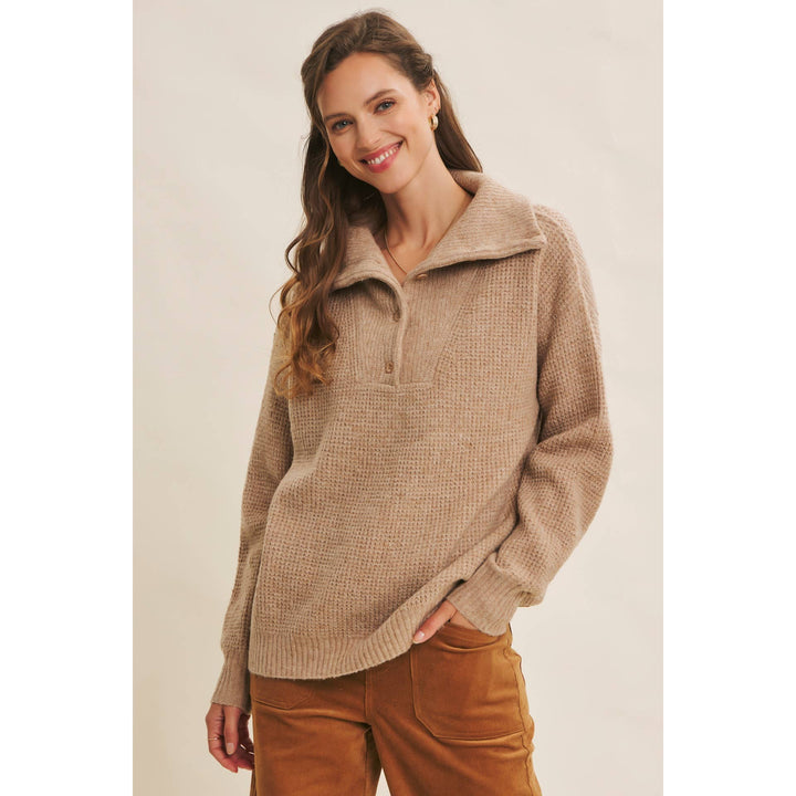 Wool Waffle Knit Pullover