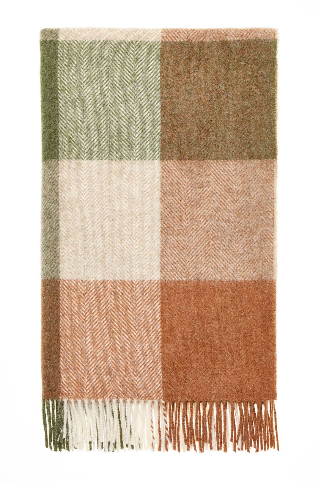 Block Check British Wool Throw, 3 Colors