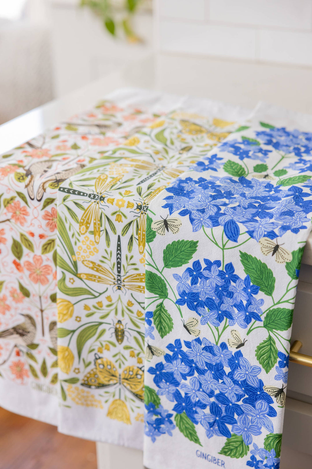 Blue Hydrangeas Tea Towel