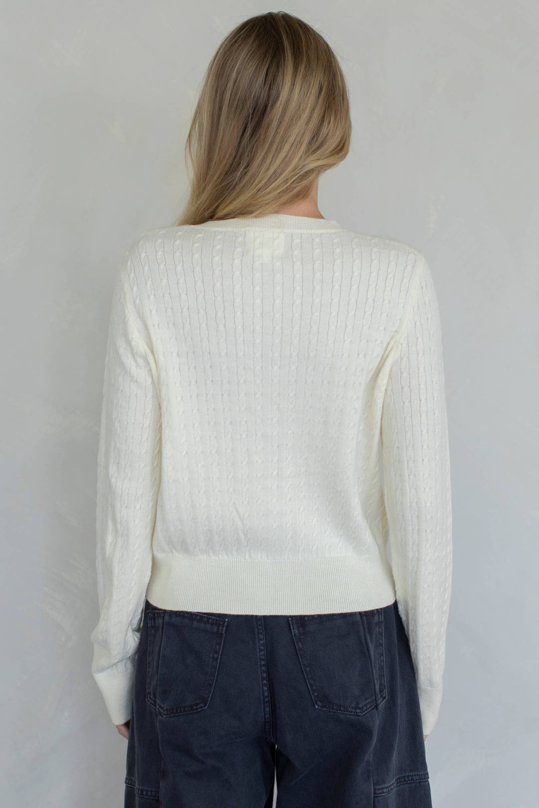 Lila Cardigan in Pearl