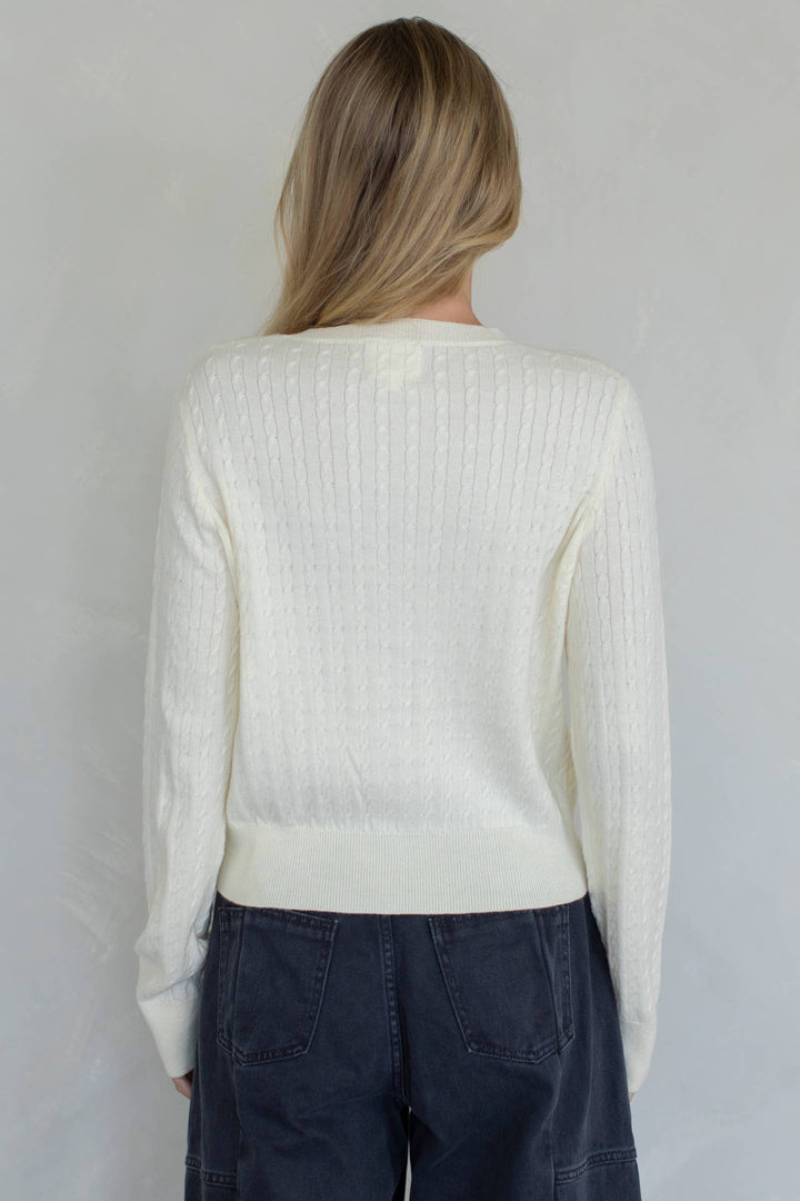 Lila Cardigan in Pearl