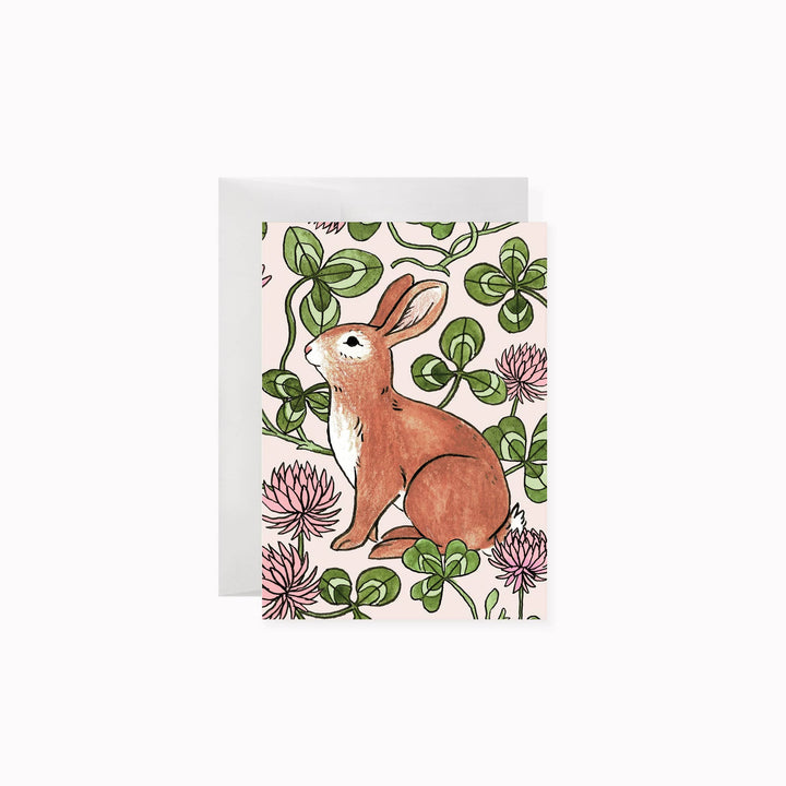 Bunny &amp; Clover Greeting Card