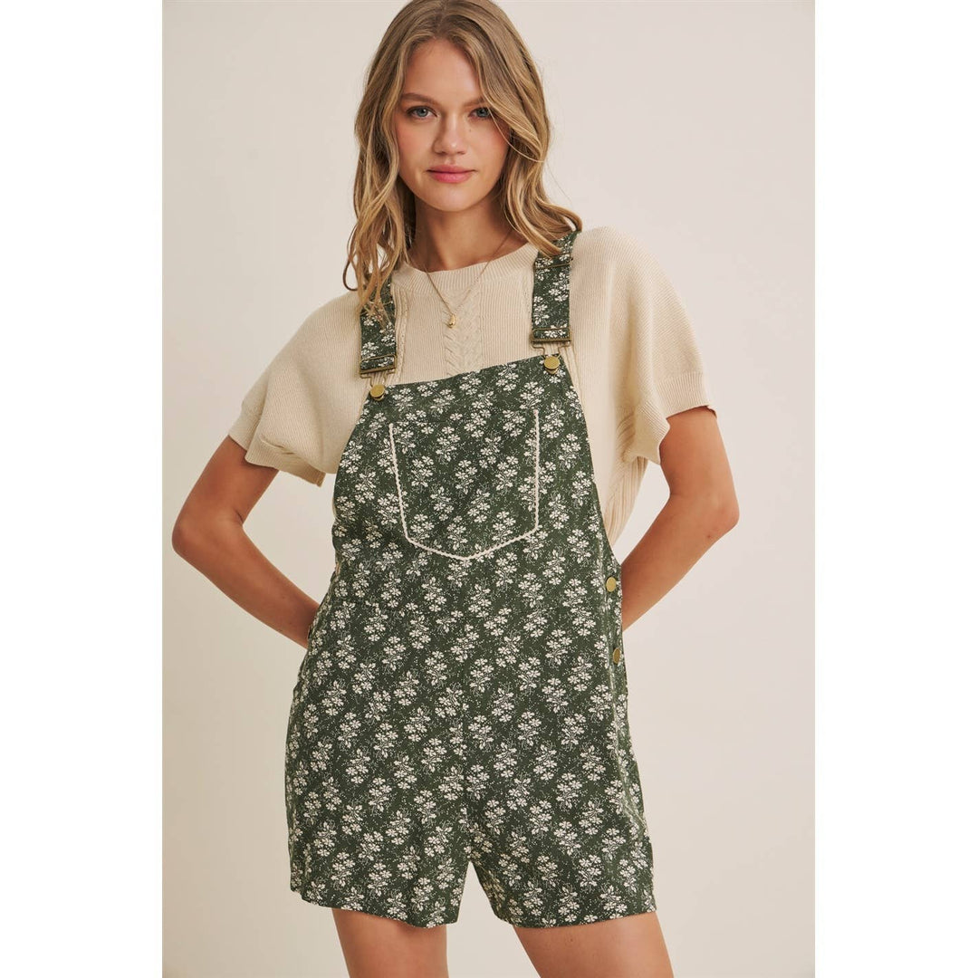 Meadow Bloom Floral Short Overall