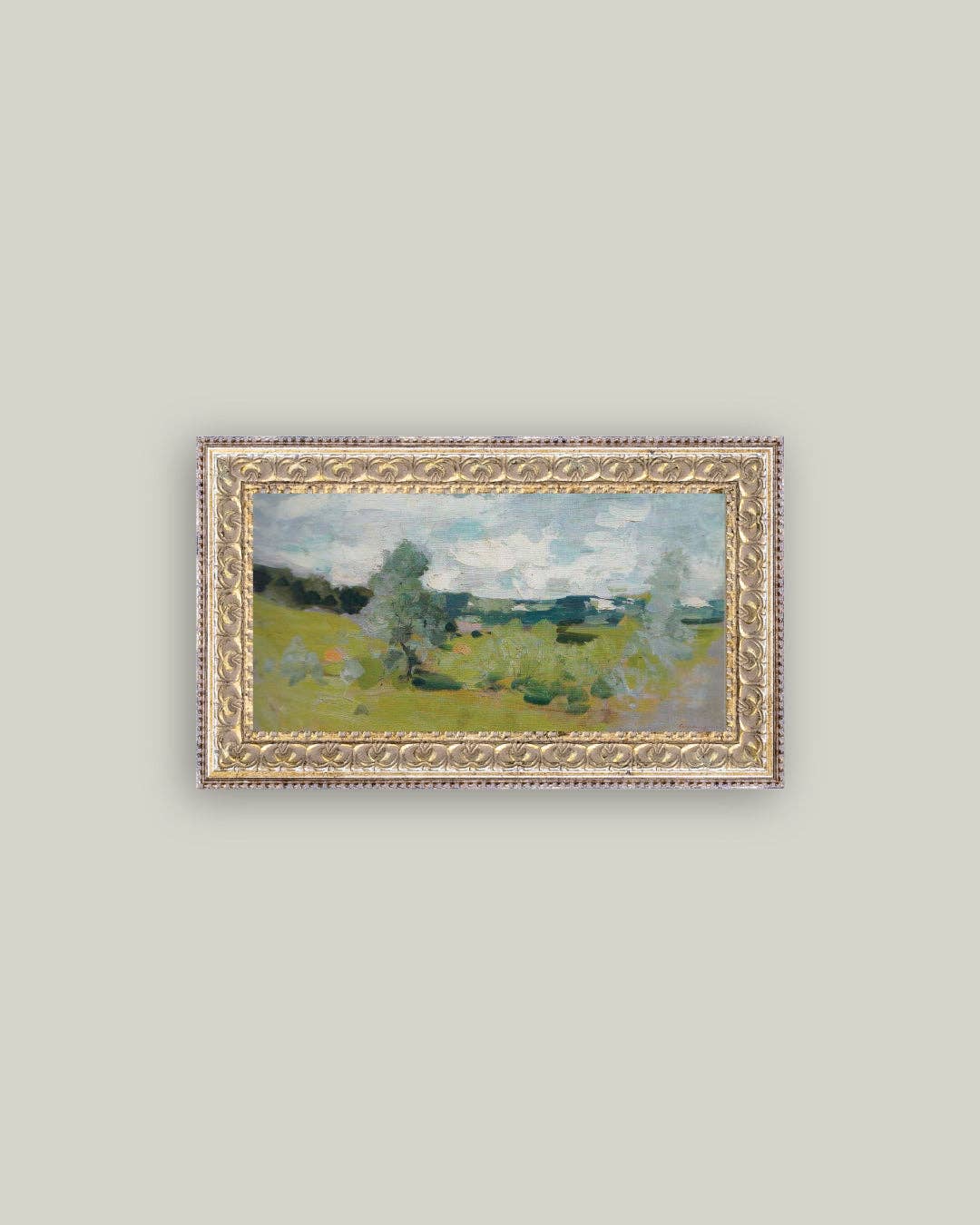 Abstract Landscape Framed Antique Art, 7x5