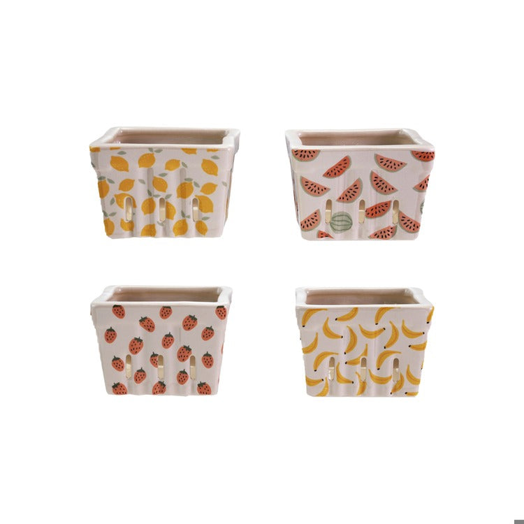 4"Sq x 3"H Stoneware