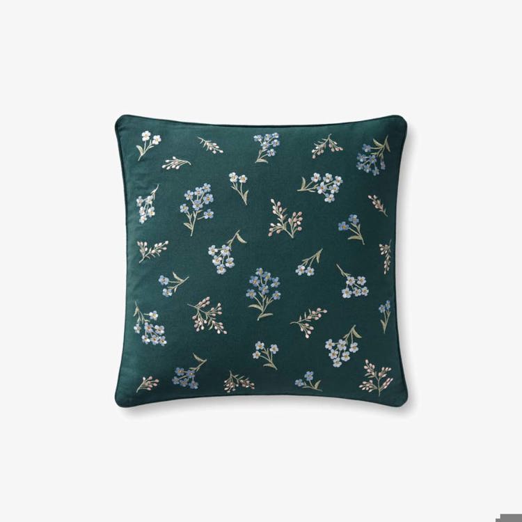 Petite Fleurs Embroidered Pillow - Thumbnail 2