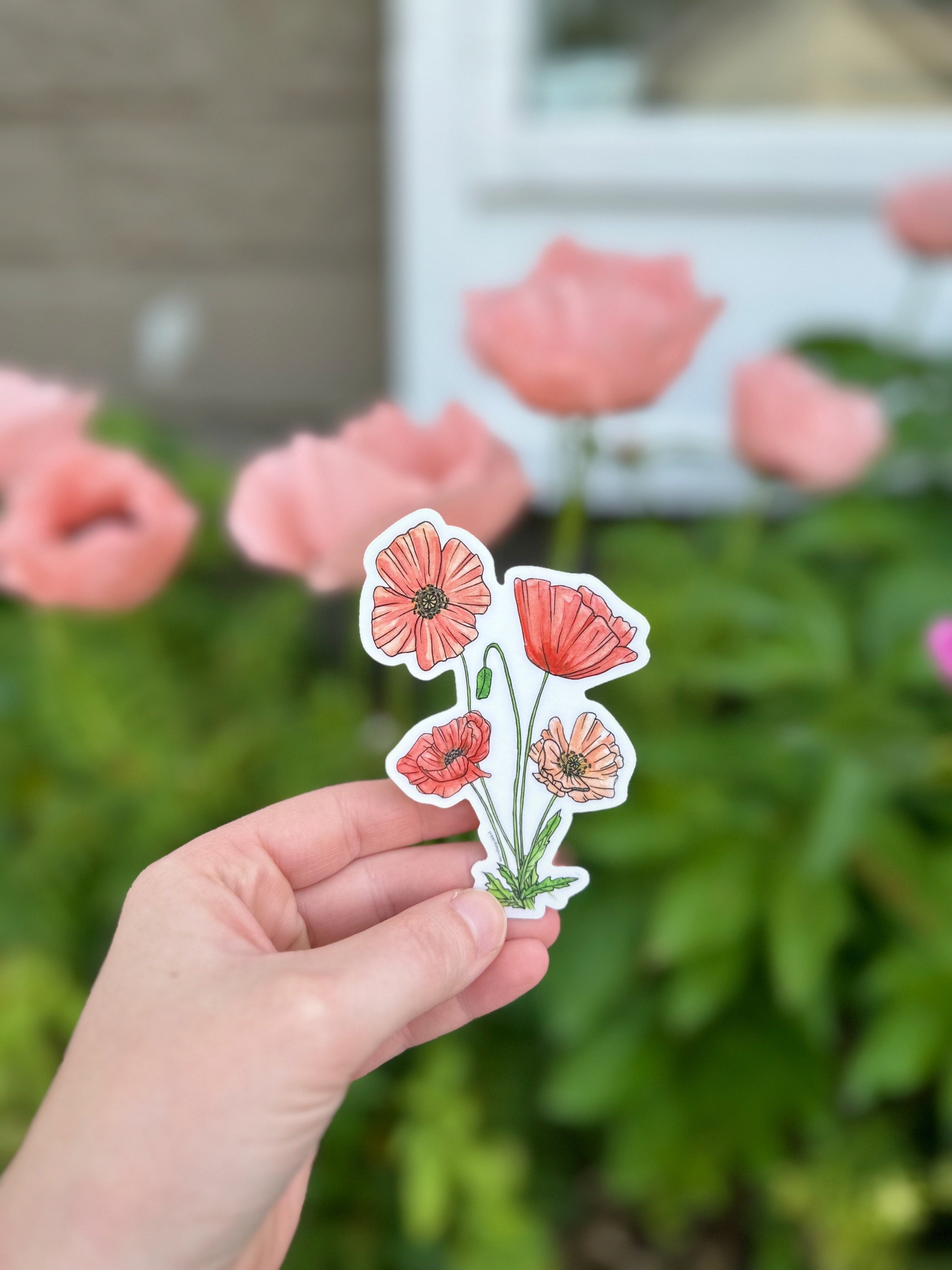 Pretty Poppy Sticker – Poppy Things