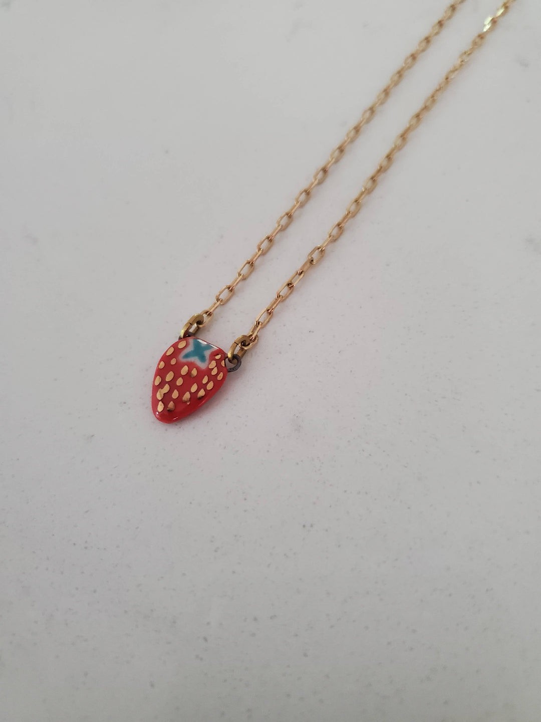 Strawberry Pendant Necklace | Crown & Heart