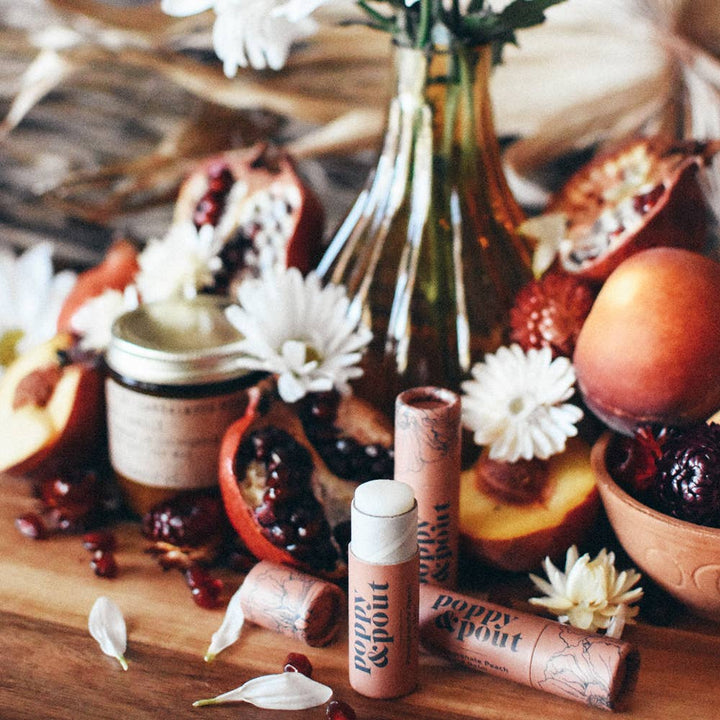 Pomegranate Peach Lip Balm | Poppy & Pout