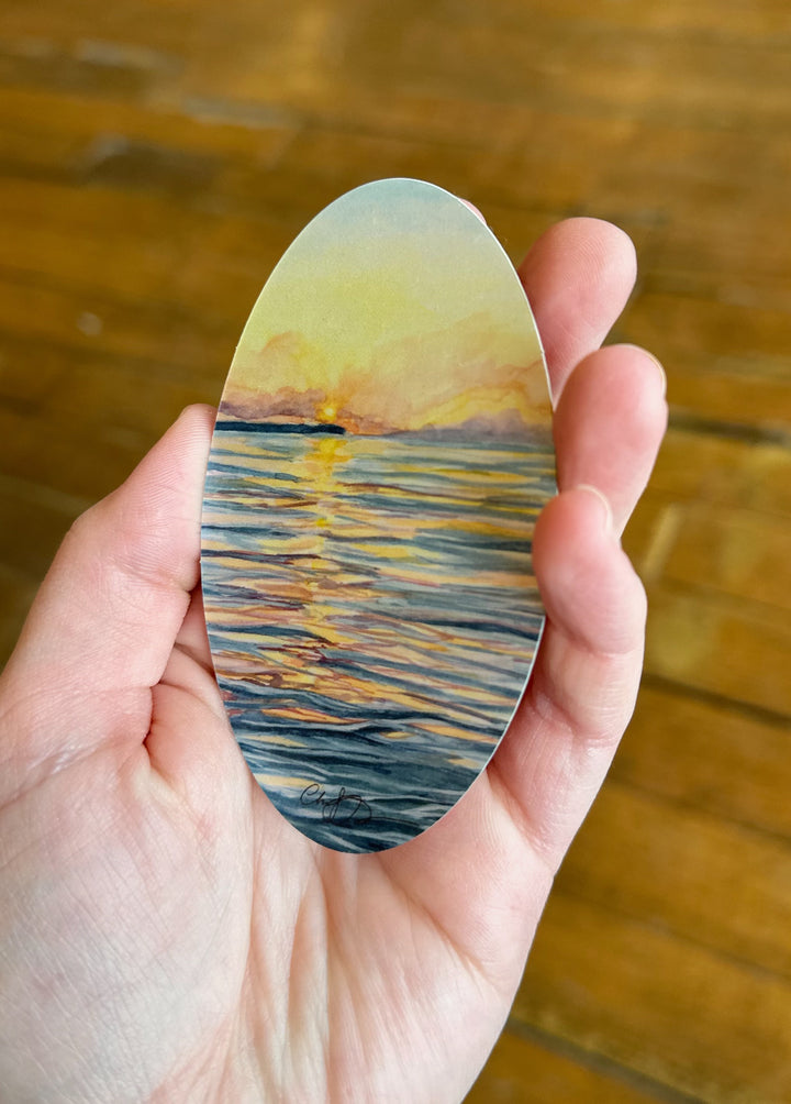 Good Harbor Sunset Holographic Sticker | Chelsey Skowronski of Poppy Things