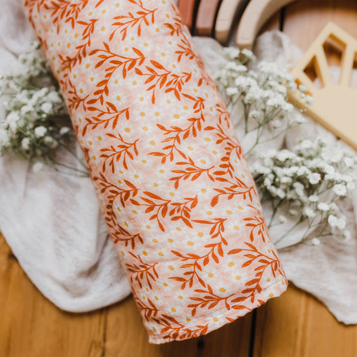 Pink Daisy Baby Swaddle | One Canoe Two Paper Co.