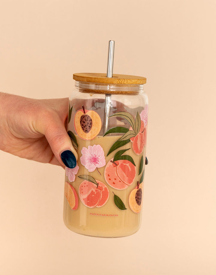 Peach Blossom Glass Can | Paper Farm Press