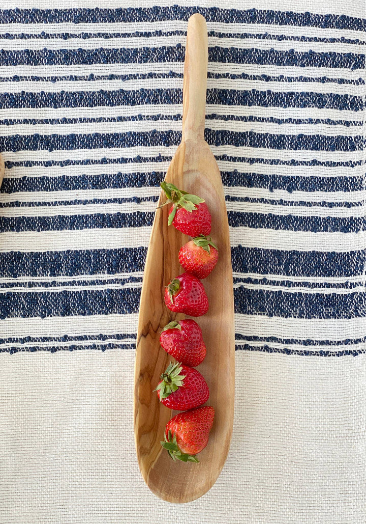 Olive Wood Oval Narrow Tapas Dish