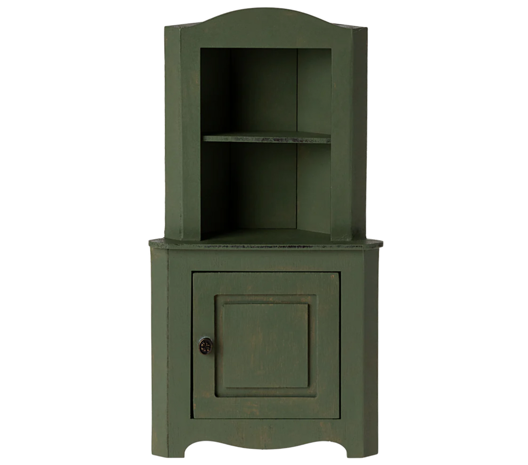 Corner Cabinet, Miniature, Dark Green | Maileg