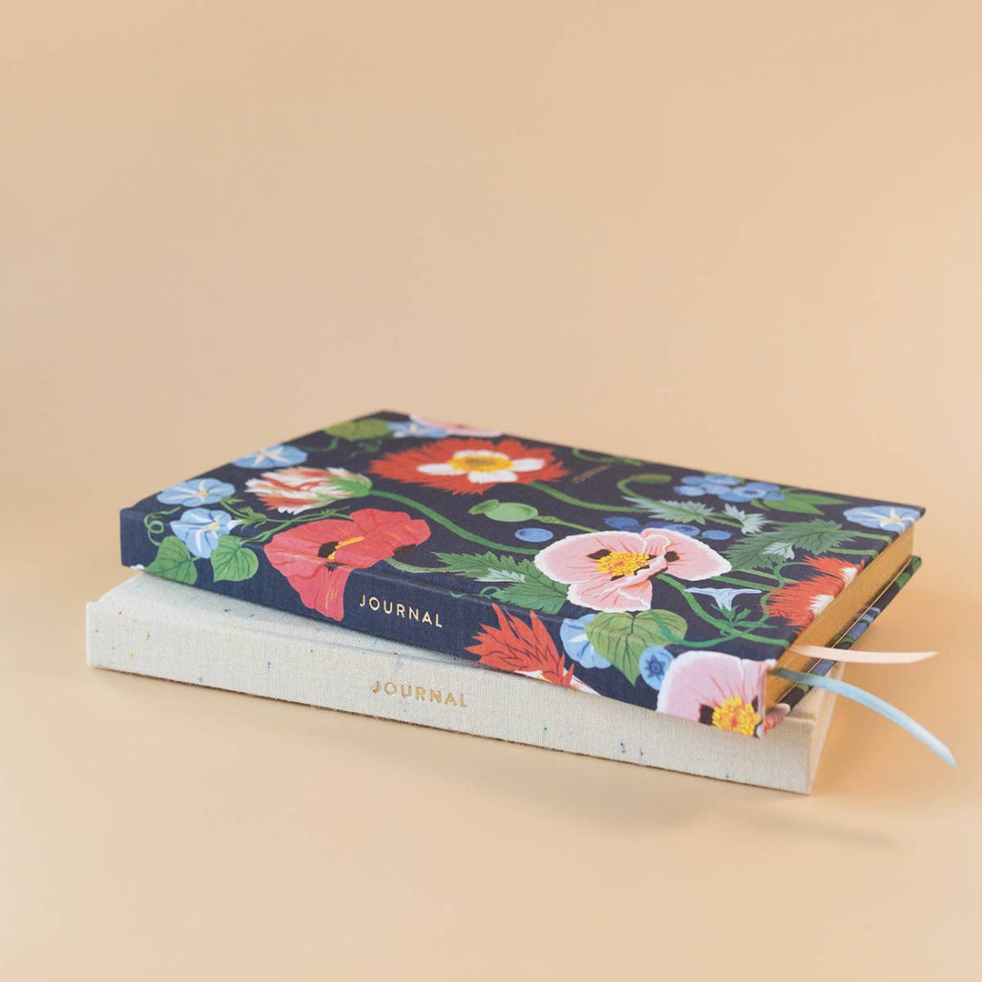 Poppy Garden Linen Bound Journal | Botanica Paper Co.