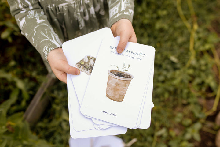 Garden Alphabet Cards, ABC Learning Flash Cards | Feed & Dwell