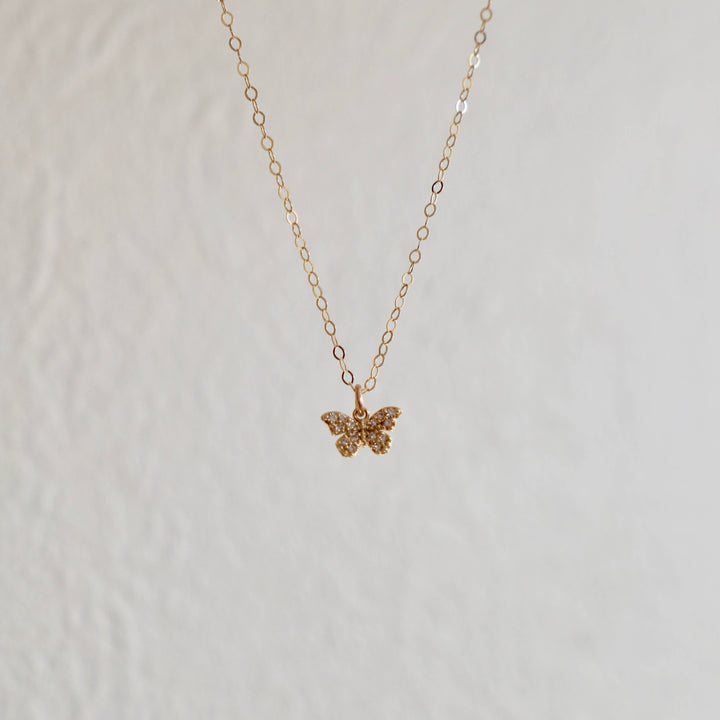 Dainty Butterfly CZ Necklace | Katie Waltman Jewelry