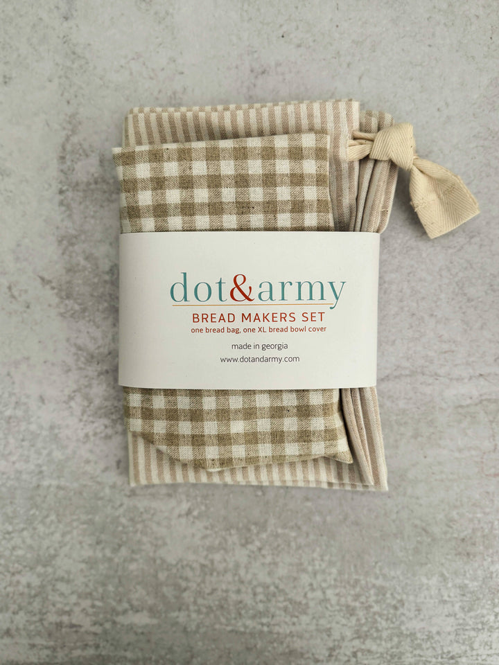 Stripe and Check Bread Makers Set | Dot and Army