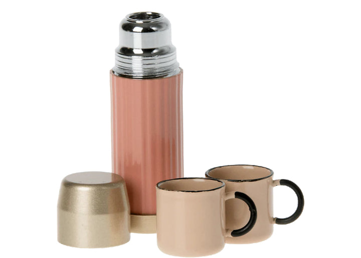 Coral Thermos & Cups