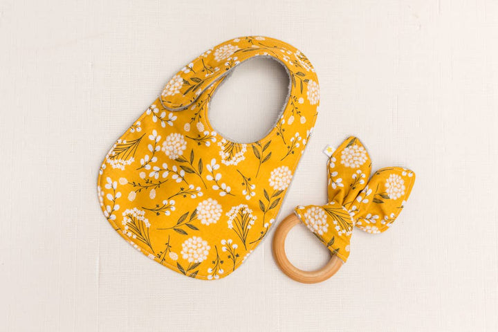 Wildflower on Yellow Crinkle Teether | Port & Starbird