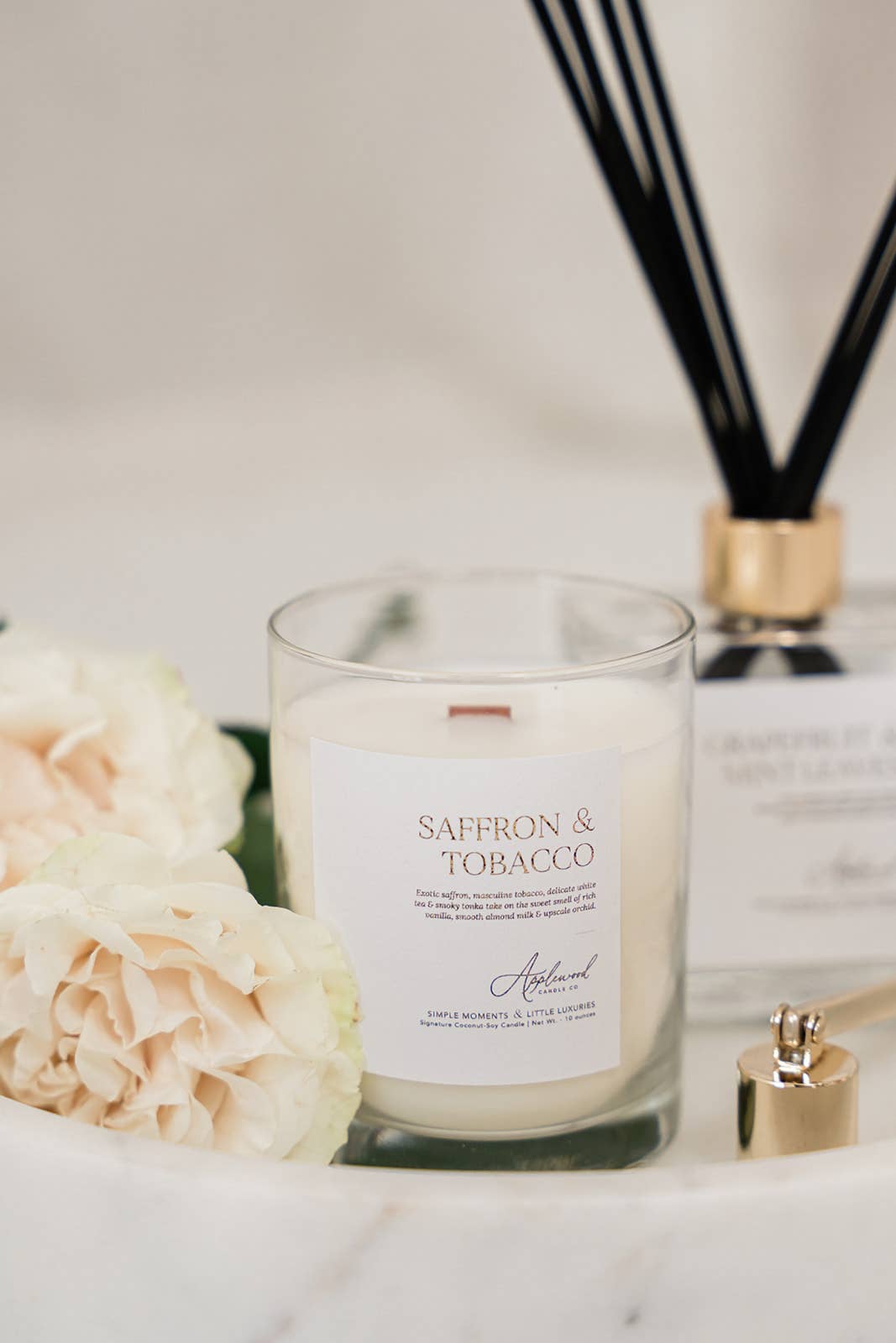 Saffron + Tobacco | Applewood Candle Co