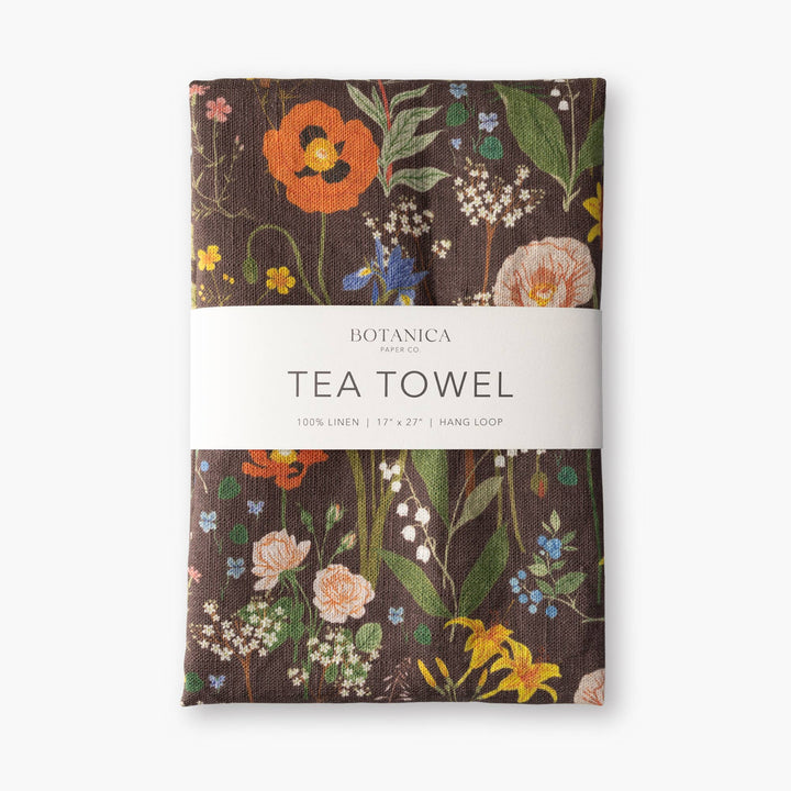 Wild Flowers Linen Tea Towel | Botanica Paper Co.