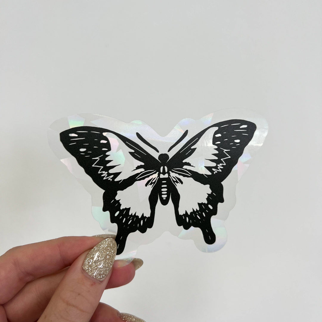 Black Butterfly Vinyl Suncatcher Decal | Maddie Green Designs