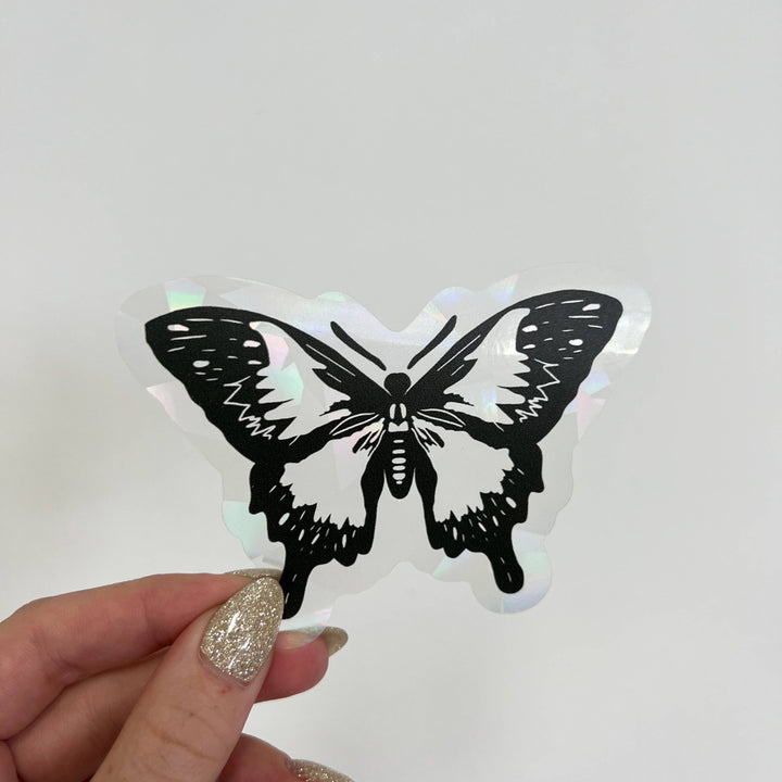 Black Butterfly Vinyl Suncatcher Decal | Maddie Green Designs