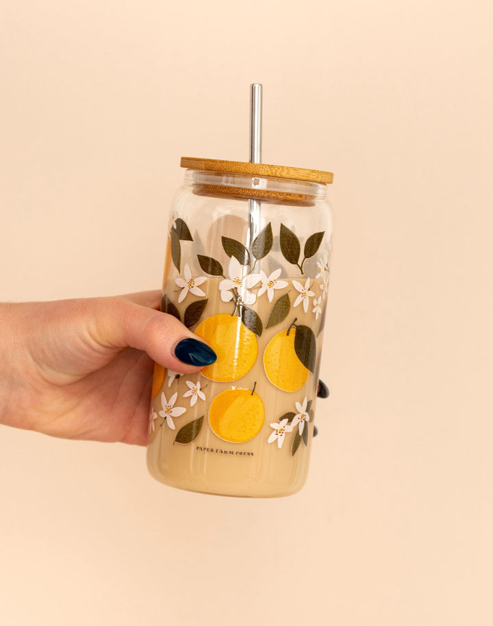 Orange Orchard Glass Can | Paper Farm Press