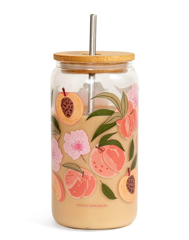 Peach Blossom Glass Can | Paper Farm Press