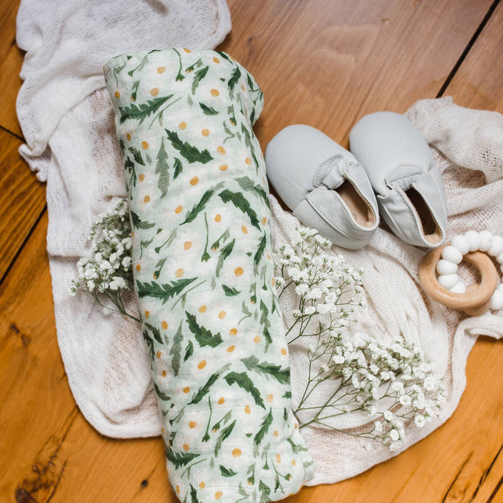 Daisy Baby Swaddle | One Canoe Two Paper Co.