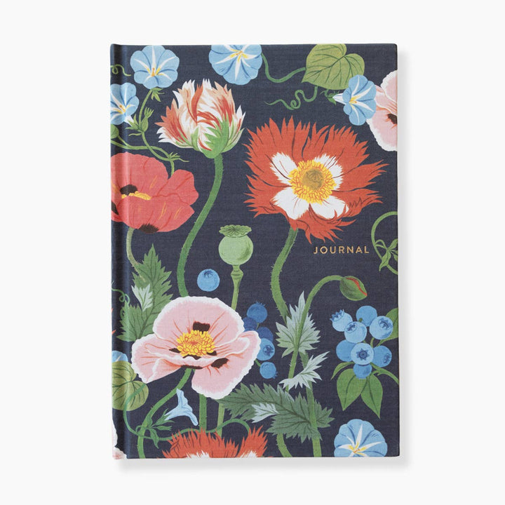 Poppy Garden Linen Bound Journal | Botanica Paper Co.