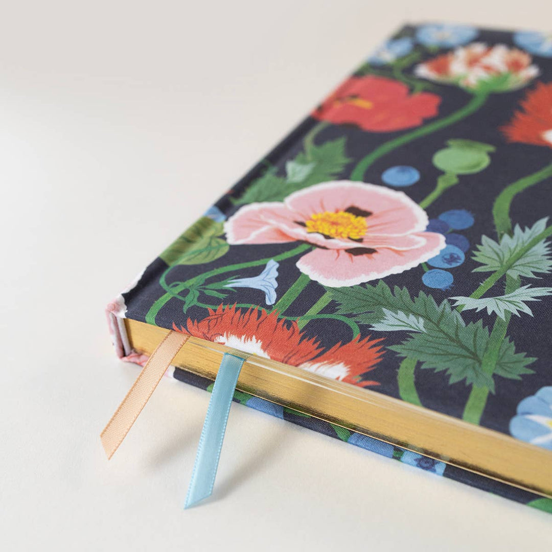 Poppy Garden Linen Bound Journal | Botanica Paper Co.